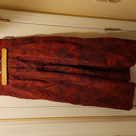 NWT Sézane Sophie Skirt brown (lace/embroidered) - Picture 7 of 12